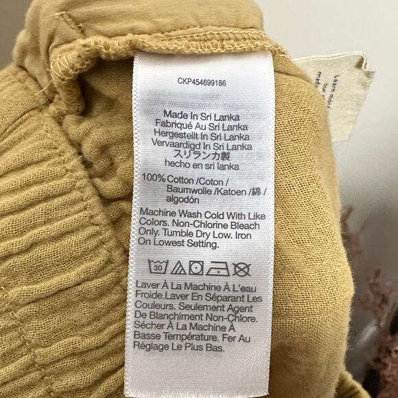 MADEWELL Lightspun Tapered Huston Pull-On Crop Pants Aged Gold Sz XS {N18] - Picture 5 of 6